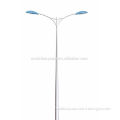 Q235 galvanized steel double arm street lighting pole base